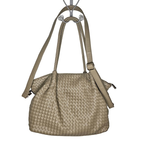 Unbranded Handbags - Basket Weave Woven Faux Leather Crossbody Shoulder Pocketbook Handbag Purse